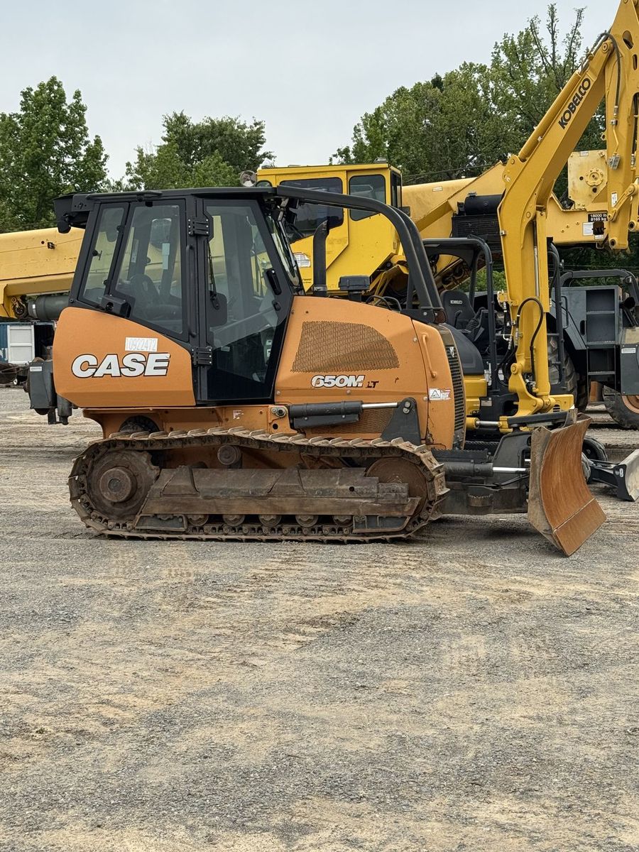 BCT dozer and excavator equipment lined up