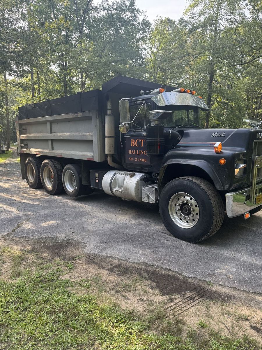 BCT Hauling dump truck on site