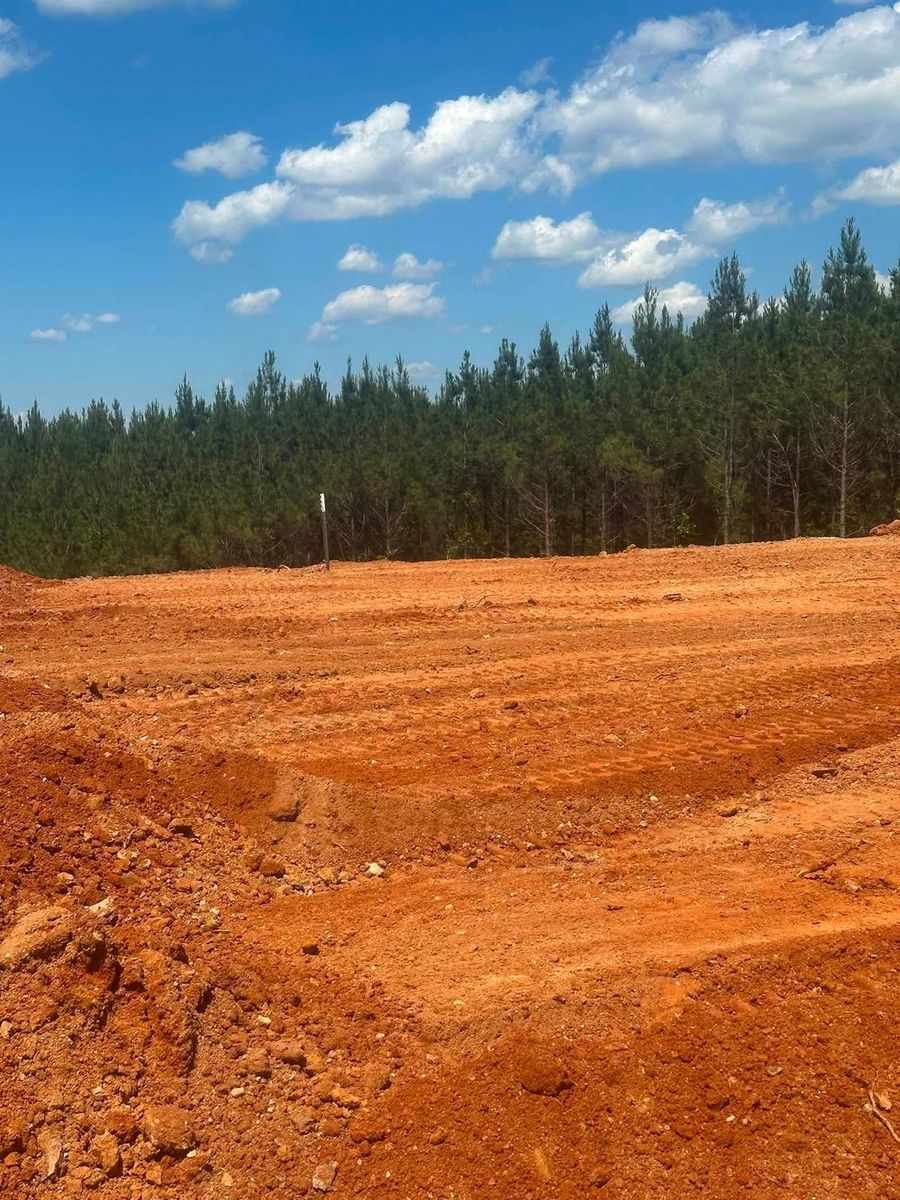 Freshly graded building pad, ready for construction