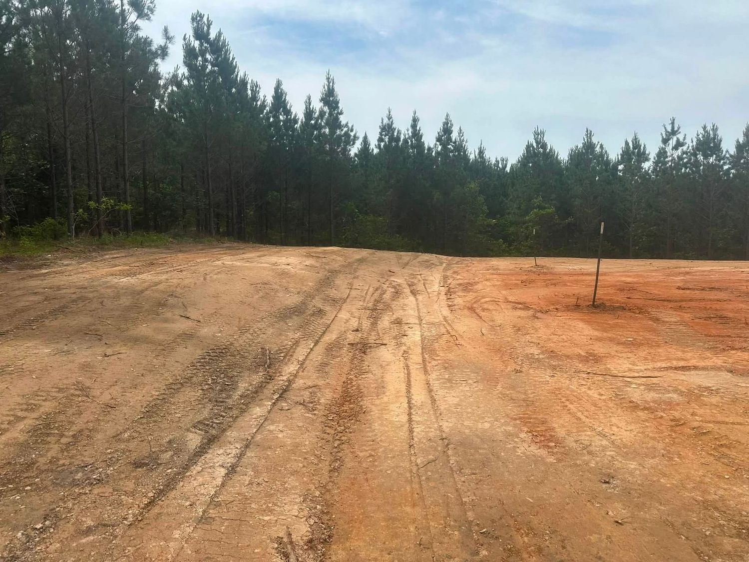 Freshly graded and cleared site in central Arkansas